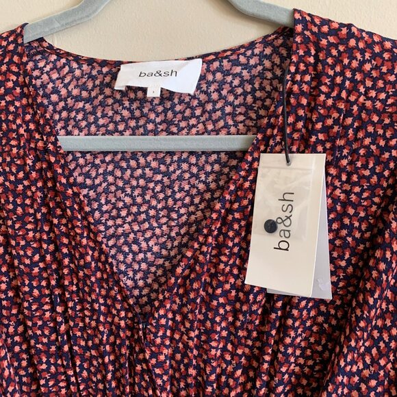 Ba&sh Giani wrap dress Marine size 3 (US 8) - Picture 4 of 4